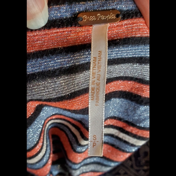 Free People Striped Blouse Size S - Picture 3 of 3